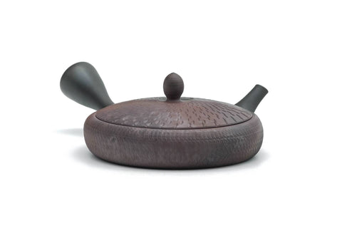 Wide Flat Kokudei Yōhen Tokoname Teapot - 100ml
