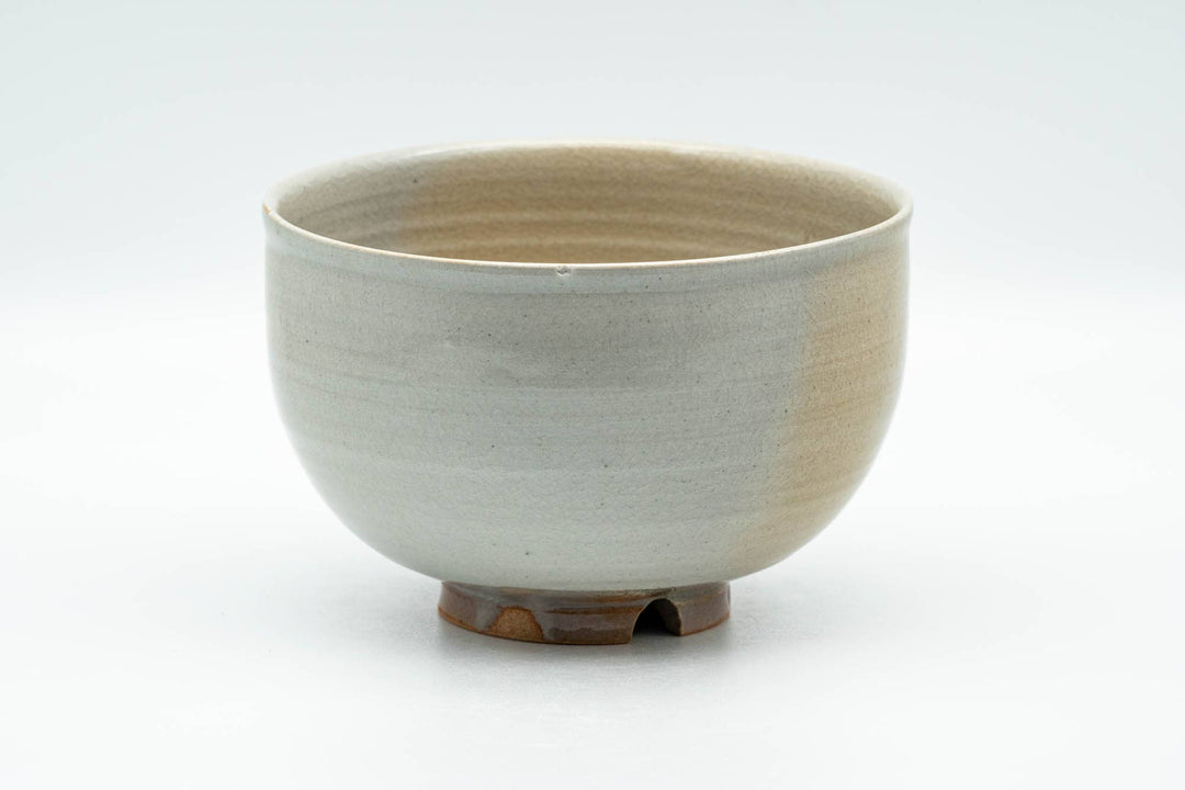 Matcha Wan Japanese Matcha Bowl - Beige Grey Glazed Wan-nari Chawan - 350ml – Tezumi