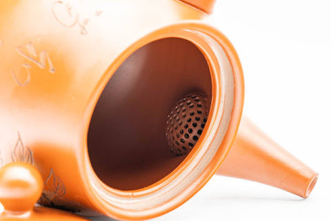 Japanese Tea Set - Camellia Engraved Tokoname-yaki Kyusu Teapot with 2 Yunomi Teacups