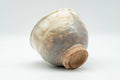 Japanese Teacup - Beige Earthy Gohonte Hagi-yaki Yunomi - 150ml - tilted view showing the base