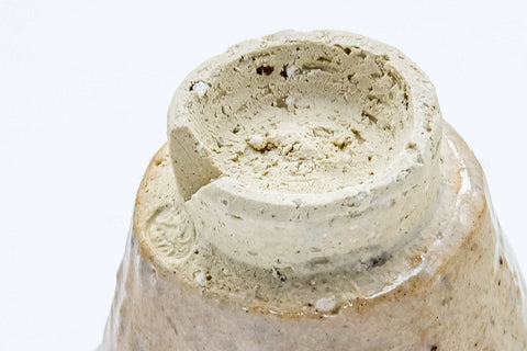 Japanese Teacup - Small Beige Glazed Hagi-yaki Guinomi - 35ml