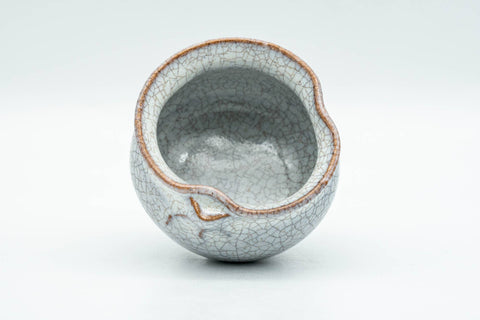 Japanese Teacup - Milky White Glazed Abstract Guinomi - 50ml - Tezumi