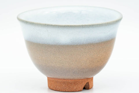 Japanese Teacup - Beige White Glazed Hagi-yaki Yunomi - 70ml - Tezumi