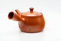 Tezumi — Japanese Kyusu - Large Mountain Engraved Tokoname-yaki Teapot - 550ml — top-down view of the lid