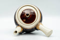 Japanese Kyusu - Brown Yellow Drip-Glazed Debeso Teapot - 275ml - Tezumi