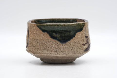 Japanese Matcha Bowl - 松本鐵山 Matsumoto Tetsuzan - Ao-Oribe Chawan - 300ml