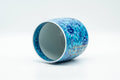 Japanese Teacup - Large Blue Floral Gold Kanji Arita-yaki Yunomi - 240ml - Tezumi