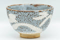 Japanese Matcha Bowl - Blue White Shino Glazed Sugi-nari Chawan - 350ml - Tezumi