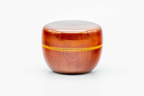 Japanese Ko-Natsume - 小棗 Orange Lacquered Matcha Tea Caddy - 40ml