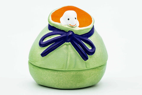 Japanese Kogo - Decorative Green Ceramic Incense Container