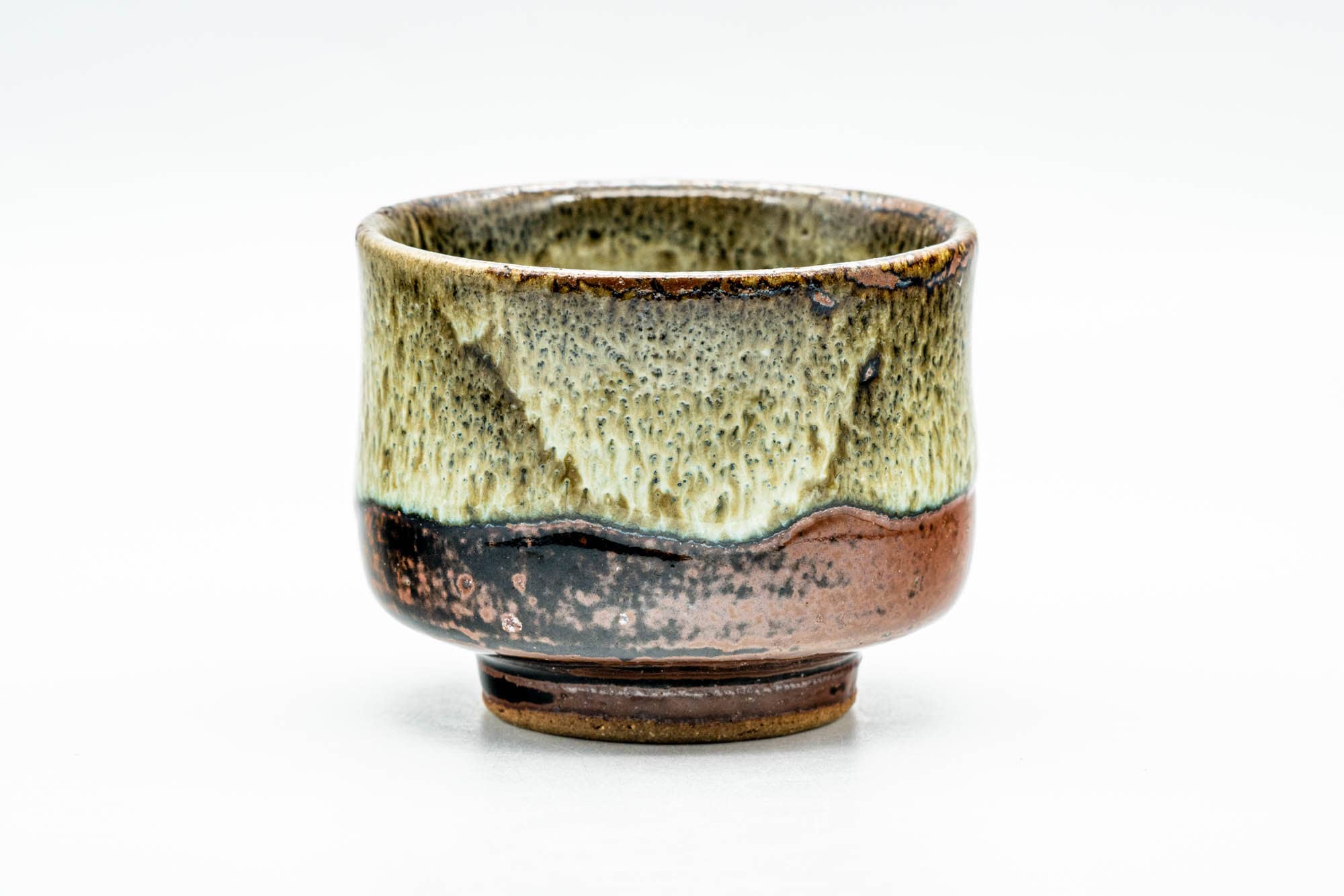 Japanese Teacup - Brown Beige Hare's Fur Glazed Yunomi - 100ml