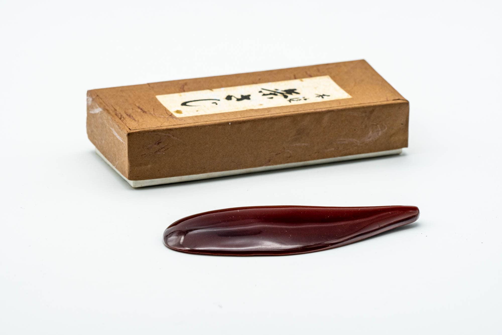 Japanese Chasaji - Floral Red Lacquered Tea Scoop