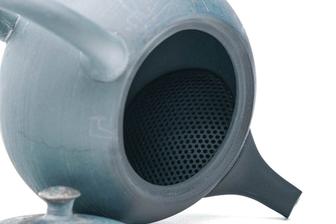 Blue Mogake Tokoname Rear-Handled Teapot - 200ml