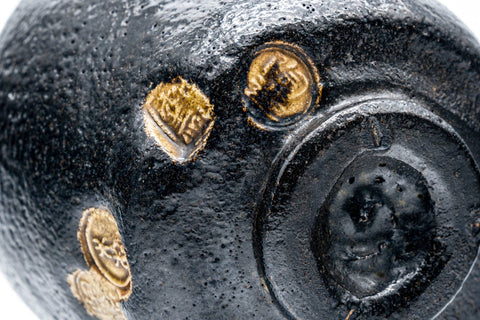 Japanese Matcha Bowl - 桂窯 Katsura Kiln - Su-in Kuro-Raku Winter Chawan - 250ml