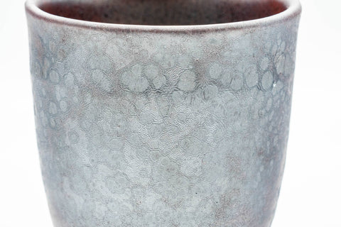 Japanese Teacups - Pair of Tenmoku Drip-Glazed Lidded Meoto Yunomi