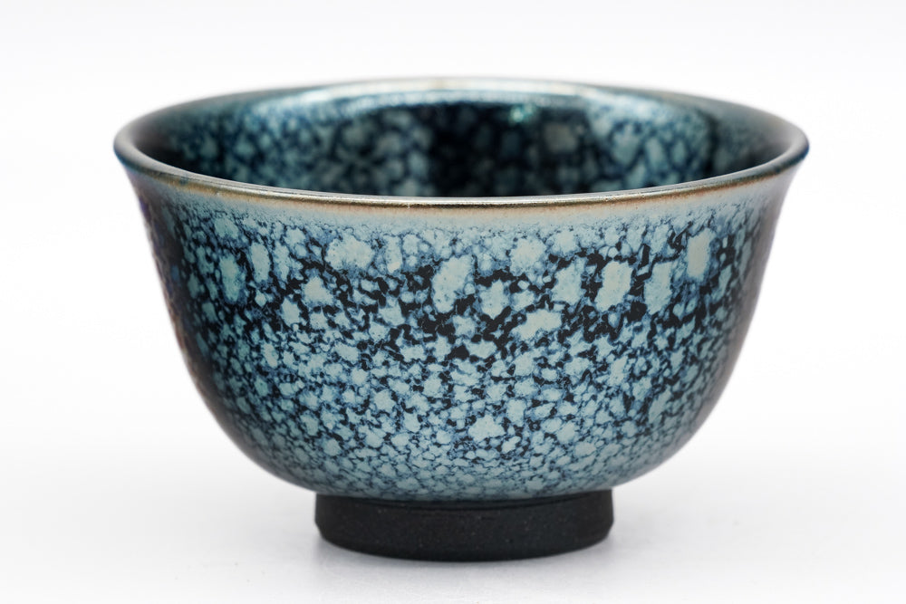 Japanese Teacup - 田中永嵩 Tanaka Eikō - Blue Yuteki Tenmoku Kiyomizu Senchawan - 50ml