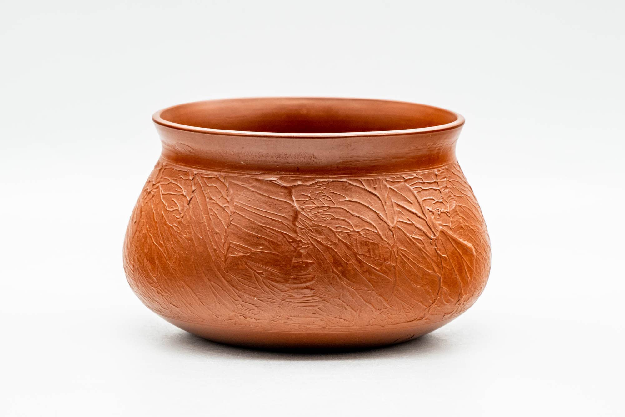 Japanese Kensui - Textured Tokoname-yaki Red Shudei Water Bowl - 500ml