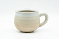 Tezumi — Japanese Teacup - Small Beige and White Hagi-yaki Ushirode Yunomi - 90ml — front view from another angle