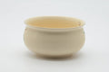 Tezumi — Japanese Kensui - Autumn Leaves Beige Glazed Kyo-yaki Water Bowl - 450ml — front view from another angle