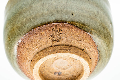 Japanese Teacup - Green Yellow Hare's Fur Glazed Yunomi - 110ml