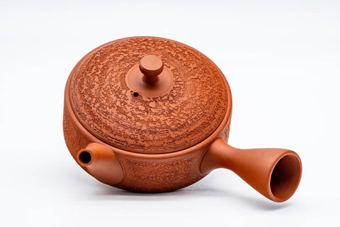 Flat Pine Bark Shudei Tokoname Teapot - 140ml