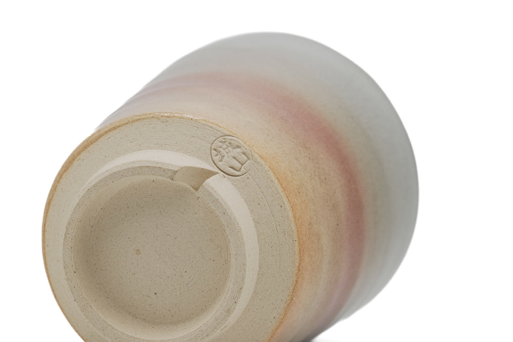 Japanese Teacup - Classic Beige Pink White Drip-Glazed Hagi-yaki Yunomi - 140ml