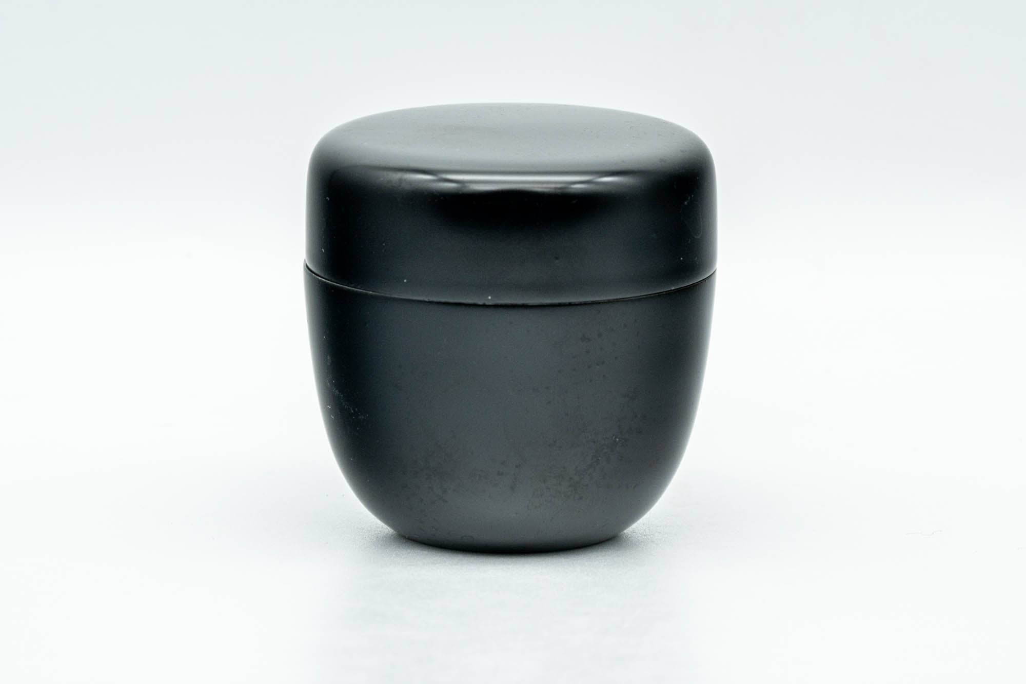 Japanese Natsume - Small Black Lacquered Wooden Matcha Tea Canister - 50ml - Tezumi