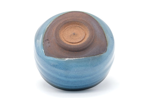 Japanese Matcha Bowl - Sky Blue Undulating Chawan - 500ml