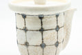 Japanese Houhin - Large Checkered White Crazed Glazed Do-ake Teapot - 220ml - Tezumi