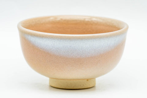 Japanese Teacups - 天鵬山 Tsubaki Kiln - Pair of Pink White Hagi-yaki Guinomi - 40ml