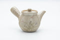Tezumi — Japanese Kyusu - Floral Beige Glazed Ceramic Filter Teapot - 250ml — three-quarter view