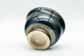 Tezumi — Japanese Teacup - Black Blue Glazed Exterior Beige Interior Yunomi - 70ml — top-down view of the interior