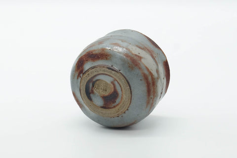 Japanese Teacup - Blue Orange Shino Glazed Yunomi - 75ml