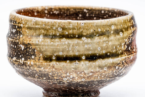 Japanese Matcha Bowl - 喜山 Kiyama - Ash Green Glazed Shigaraki-yaki Chawan - 350ml