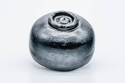Japanese Matcha Bowl - Black Hand-Built Raku-yaki Chawan - 200ml