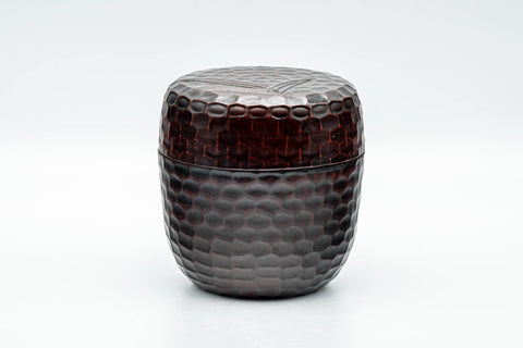 Japanese Chazutsu - Burgundy Long Grass Plastic Tea Canister - 250ml - Tezumi