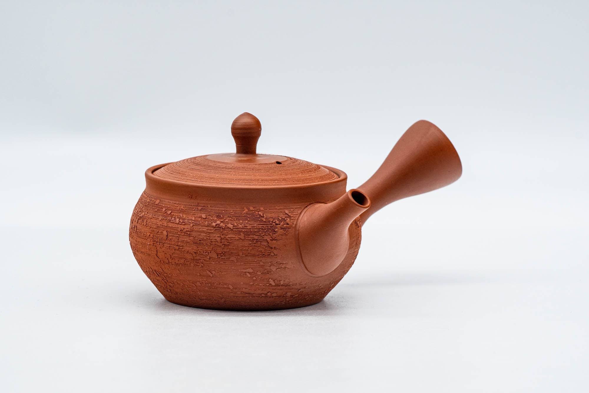 Japanese Kyusu - 玉光 Gyokko Kiln - Tiny Tokoname-yaki Pine Bark Ceramic Teapot - 85ml