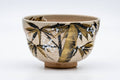 Tezumi — Japanese Matcha Bowl - 中村与平 Yohei Nakamura - Gold Bamboo Yukitake Kyo-yaki Chawan - 250ml — front view from another angle