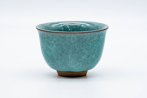 Japanese Teacup - Green Celadon Snowflake Glazed Yunomi - 120ml