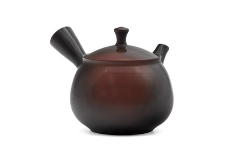 Polished Black Red Yōhen Tokoname Teapot - 180ml
