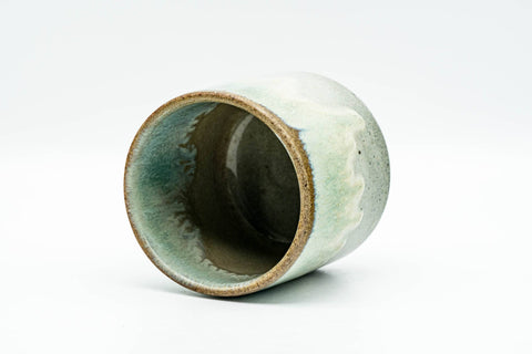 Japanese Teacup - Green Drip-Glazed Agano-yaki Yunomi - 160ml