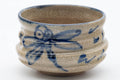 Tezumi — Japanese Teacup - Dragonfly Spiraling Yunomi - 200ml — tipped to show the interior