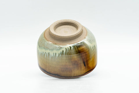 Japanese Teacup - Beige Brown Drip-Glazed Yunomi - 90ml