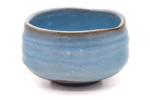 Japanese Matcha Bowl - Sky Blue Undulating Chawan - 500ml