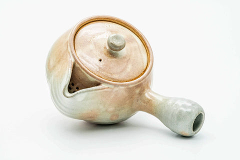 Japanese Kyusu - Beige Pink Gohonte Hagi-yaki Do-ake Teapot - 280ml