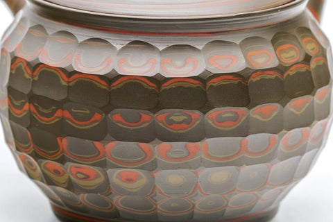 Faceted Green Nerikomi Tokoname Teapot - 280ml