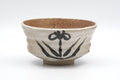Tezumi — Japanese Matcha Bowl - Floral Beige White Glazed Chawan  - 300ml — front view