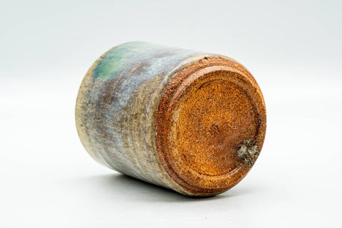 Japanese Teacup - Green Purple Hare's Fur Glazed Yunomi - 200ml