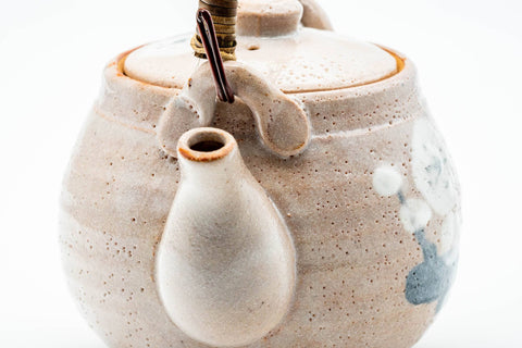 Japanese Dobin - Large Floral Pink Shino Glazed Ceramic Teapot - 750ml