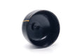 Overhead view into the glossy black interior of the bowl.